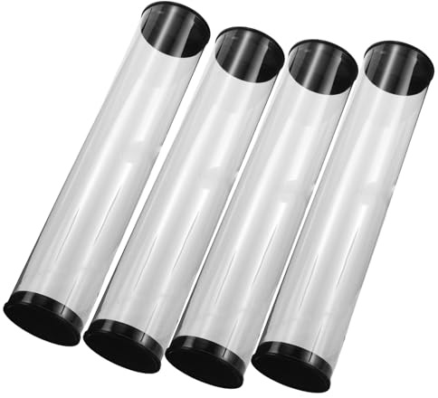 ANDRESLAD Contenitore Trasparente per Palline da Golf Tubo Cilindrico 4 Pezzi con Coperchio Portatile Compatto per Protezione e Raccolta Palline da Golf Uso Sportivo Outdoor