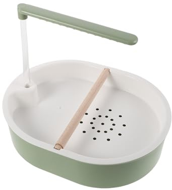 Homoyoyo Automatische Vogeldusche mit Pumpe Großes Duschbecken aus Kunststoff mit Springbrunnen für Papageien Nymphensittiche Wellensittiche USB Betriebene Vogelbadewanne für Käfige