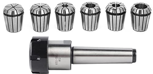 Precision ER32 Collet Chuck Morse Taper Holder MTB3 M12 CNC Milling Tool with 6pc Spring Collets for Professional Metal Machining