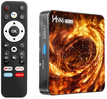 TV Box Android 14.0,Support 2.4/5.0GHz WiFi 10/100M Ethernet BT5.4 8K H.265