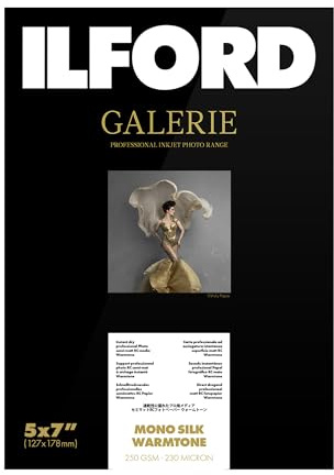 ILFORD Galerie Mono Silk Warmtone 250 GSM 5x7 Zoll - 127 mm x 178 mm 100 Blatt