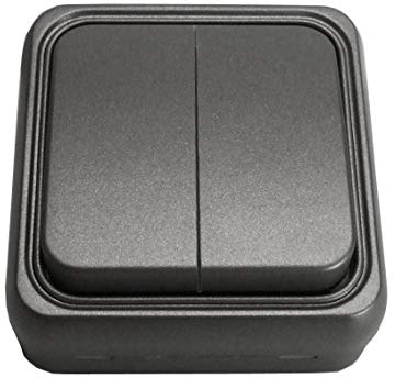 Bf bf-18 - Doble interruptor 18 superficie 10a 250v grafito bolsa