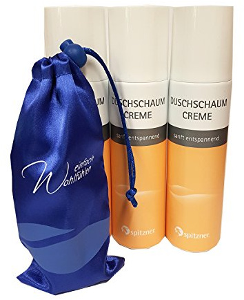 Duschschaum “Cremegefühl“ Sparpaket (3 x 150 ml) von Spitzner mit einer Gratis Probe aus Spitzner Sortiment, auch zum Verschenken