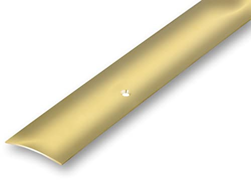 (27,49EUR/m) 50 x 900 mm Messing Übergangsprofil Seite gelocht glänzend poliert Massiv