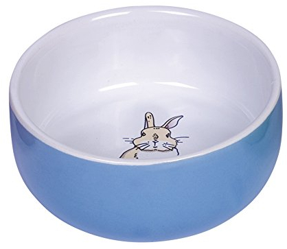 Nobby Rabbit 73767 - Ciotola per Cani in Ceramica, Colore: Blu/Bianco