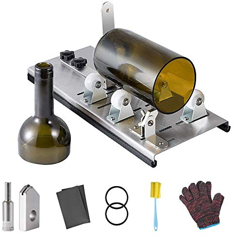 Queta glass cutter bottle cutter for bottles stainless steel bottle cutter 5 adjustable wheel glass cutter for DIY bottles
