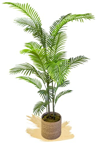 MAIA SHOP Palma artificiale 180 cm, pianta finta da interno iperrealistica, albero decorativo tropicale per arredare casa ufficio e hotel