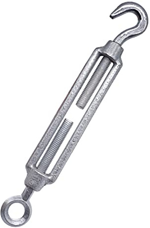 (1 Stück) Spannschloss Drahtspanner M10, verstellbarer Spannschlösser Haken und Öse, Seilseilspannung (1 Stück, M10)