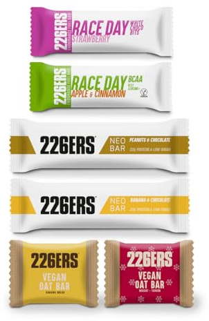 226ERS - Pack Snacks | 6 Barres de Protéines Énergétiques | Barres Protéinées Vegan, Sans Gluten et Sans Sucre
