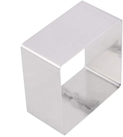 SOIMISS Stainless Steel Square Cake Ring Set 5 Inch Rectangle Pastry Mould for Baking Mousse Cake DIY Cooking Tool