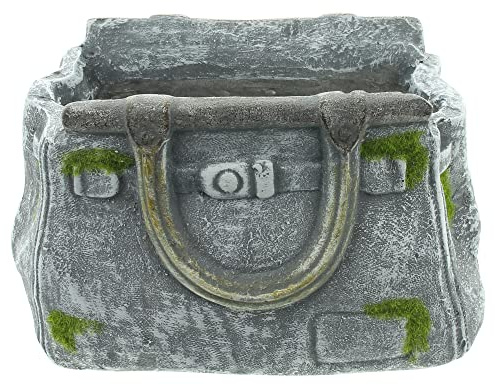 FRANK FLECHTWAREN Origineller Pflanztopf, Pflangefäss Pflanzer Handtasche Optik 28 x 18 x 16 cm