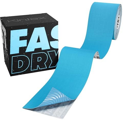 Kintex FastDry Kinesiologie Tape 5 cm x 5 m, wasserfest & schnelltrocknend | FastDry Kinesiologietape aus Kunstseide – schnelltrocknend, wasserfest und hautfreundlich für Sport und Physiotherapie