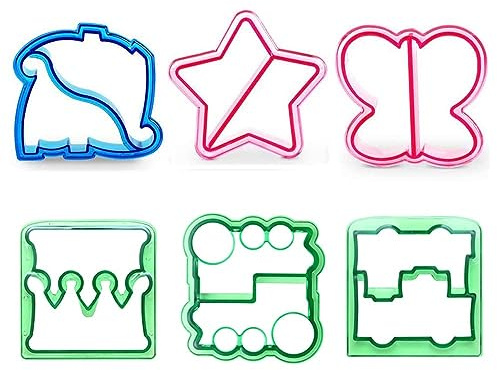 DesignerBox 6 Pack Animal Sandwich Cutter Set (6 Pieces)