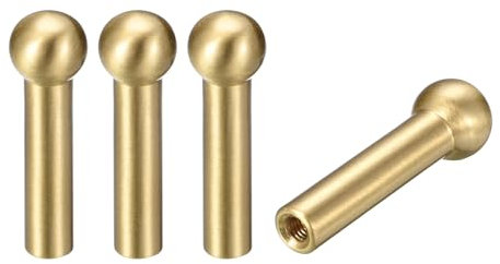 QUARKZMAN Ganci da Parete Decorativi, 4pz - Ganci Appendiabiti in Ottone Massiccio per Ingresso, Appesi a Parete per Bagno, Guardaroba, Mobile Scarpe (12mm x 40mm)