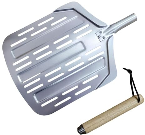 Éplucheur à Pizza Réversible, Pelle à Pizza, Outil de Cuisson, Pelle à Pizza Antiadhésive, Manche en Bois pour Légumes, Pizza, Fromage, 66CM