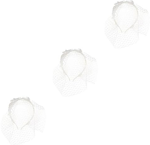 LIFKOME 3 Stücke Elegante Braut Schleier Stirnband Fascinator Hut Modische Haar Zubehör Für Hochzeit Tee Party