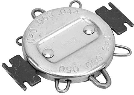 Spessimetro Candela Calibro Distanza Candela Cromo Antiurto Antiruggine Misurazione 0,64-1,14 Mm (Argento Verniciato Nero)
