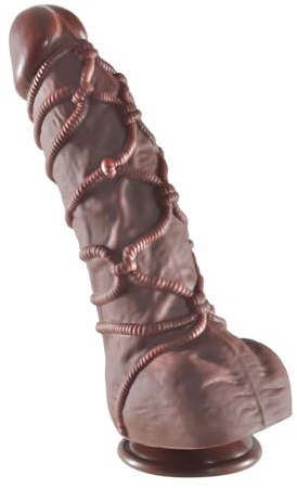 27.3CM Gros Gode Réaliste,Godemiché Knot Souple avec Nœud de Corde et Ventouse Puissante,Jouets Sexuels pour les Femmes et les Hommes