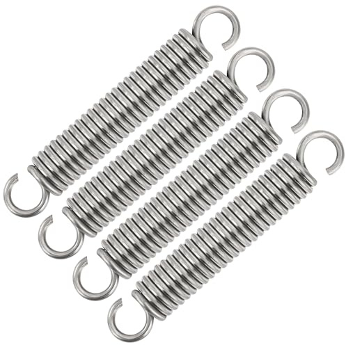 GUNGY Zugfedern mit Haken Edelstahl Zugfeder Spannfeder 70mm Außendurchmesser 12mm Drahtdurchmesser 2,0 mm Maximale Zugkraft 12,3kg 2,0x12x70mm 4 Stück