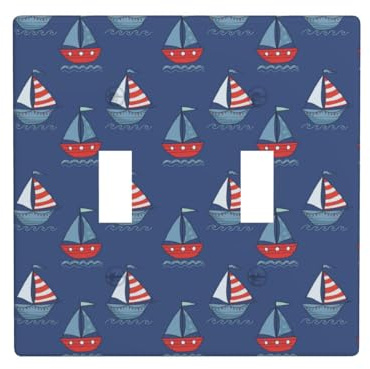 Placca di copertura per interruttore della luce a levetta, 2 piastre da parete di dimensioni standard 11,4 x 11,4 cm, piastra di copertura decorativa per interruttore della luce a doppia barca