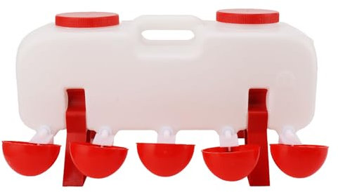 Nutriess 10L Hühnertränke, halbautomatischer Geflügelwasserspender, Stallzubehör für Hühner, Enten, Gänse