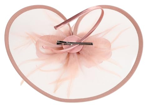 minkissy Eleganter Fascinator Teeparty Hut Damen Kopfschmuck Modisch Schick Rosa Accessoire Für Veranstaltung