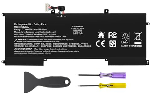 ASUNCELL 7.7V/53.61Wh AB06XL Laptop Akku für HP Envy 13-AD Series, AB06XL AB06053XL HSTNN-DB8C 921408-2C1 921408-271 921438-855 TPN-I128