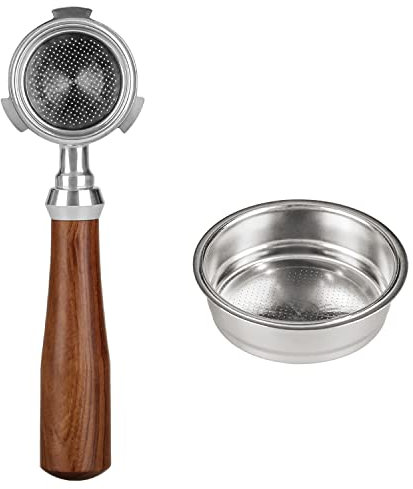 51 Mm Bottenlöst Portafilter, Roststål Rosenträhandtag, 1 Kopp 2 Kopp Filterkorg, för Machine EC680 och EC685, Rosewood, Klasskorg, Diskmaskin (EC680 1 filterkorg ingår) (Eco310 2 filterkorg