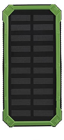 Solar Power Bank 20000Mah, Doppio Caricabatterie Portatile USB, Ricarica Rapida, Pannello Solare, Tablet Cellulare Compatibile, Viaggio, Emergenza e Kit Fai -da -te Esterno (GREEN)