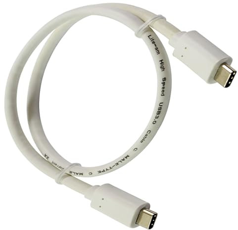 Lite-am 1m USB C to USB C Fast Charging White Cable Charge & Data Sync Lead For Apple TV 4K (128GB) Siri Remote