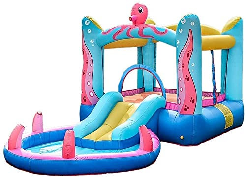 VDCVADKYE Bouncy Castle, Inflatable Water Park Bouncy Castle With Small Trampoline 380x200x180cm PVC Home Use