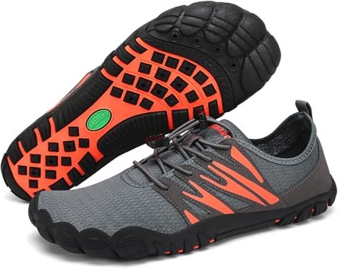 SAGUARO Barefoot Shoes Homme Chaussures d'eau Séchage Rapide Chaussures Aquatiques Légères Respirantes Chaussures Minimalistes Antidérapant, Gris, 46 EU