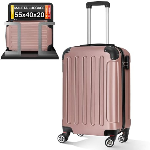 ARTREE Maleta de Cabina 55x40x20 ABS, Ligera y Compacta para Viajes en Avión, Equipaje de Mano para Hombre y Mujer, Dimensiones 52 cm