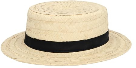 Boland 90995 - Strohhut für Erwachsene, Hut für Kostüme, Fasching und Mottoparty, Kopfbedeckung