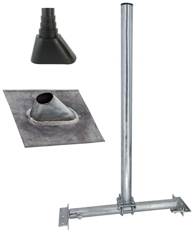 Premium X Dachsparrenhalter SOLID X85-48 galvanisch verzinkt SAT Antenne Dach Halterung BLEI Dachziegel Manschette