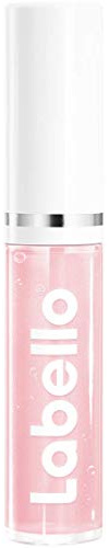 Labello Brillo de labios transparente (5,5 ml) para labios naturalmente brillantes, aceite labial hidratante sin aceites minerales, cuidado de labios con aceites naturales