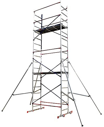 Home Master DIY Scaffold Tower | Aluminium at-Home Scaffolding | 150kg Load Capacity, Quick Assembly, Trapdoor Platform | 6m