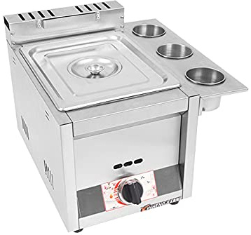 Deep Fryer Friteuse à gaz de grande capacité 10/20/30L, GPL en acier inoxydable pour la maison et le commerce, puissance feu réglable, avec paniers couvercles, frites beignets poisson