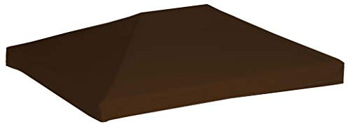 Gecheer Copertura Superiore per Gazebo 310 g/m² 3x4 m Marrone, Tetto di Ricambio per Gazebo da Giardino, Telo Copertura per Gazebo Ricambio, Impermeabile, con Rivestimento in PVC