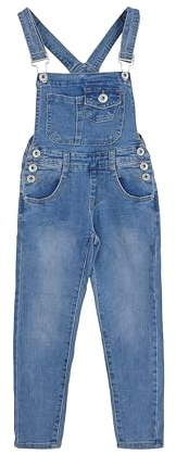 Mono Vaquero de Niñas Mono de Mezclilla Ropa de Trabajo en Jeans Rasgados Casual para Niños Y Niñas Cod.7040, Código: 7045, 4 años