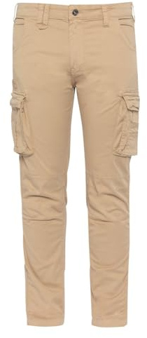 Schott NYC Trtank70 Pantalones de Carga, Beige, 38W para Hombre