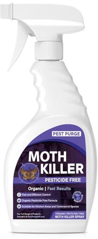 Moth Killer & Repellent Spray I Use in Wardrobes & on Carpets I Kills on Contact I Indoor & Outdoor Use I Organic I Pesticide Free I For All Types of Moths I Spray Bottle 500ml
