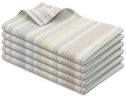 ZOLLNER 5er Set Geschirrtücher 100% Baumwolle, 50x70 cm, Grün