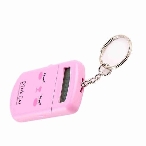 Taschenrechner, Basic Calculator Mini -Rechner Netter Cartoon Tragbarer Taschengröße Taschenrechner mit Schlüsselbund 8 Ziffern Anzeigen Mini -Rechner für Kinderschüler School Supplies (PINK)