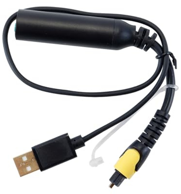 Hoite Câble de conversion audio numérique à fibre optique vers jack 3,5 mm femelle avec alimentation USB pour téléviseur, décodeur, équipement audio, casque, haut-parleurs