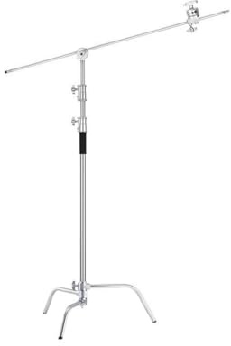 Supports D'éclairage C, Trépied Bear 20 Kg avec Bras Transversal, Hauteur Réglable 150-330 Cm,for Studio Photo,Réflecteur Annulaire