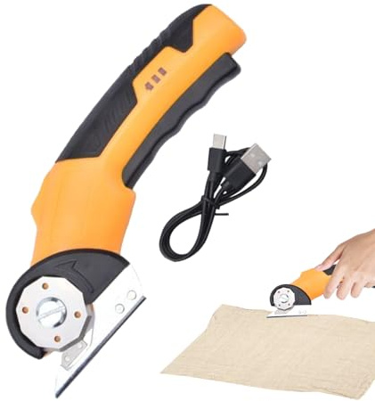Taglierina elettrica | Taglierina per scatola mini portatile con serratura di sicurezza e illuminazione a LED - elettriche ergonomiche per cartone, fai da te, libero, pelle, falegnameria