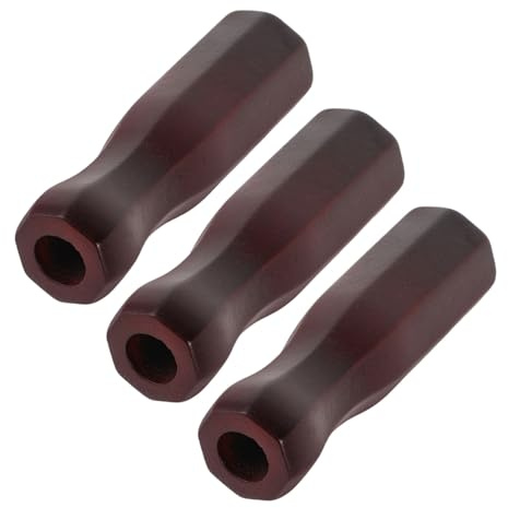 Sosoport 3 Pezzi Maniglie Calciobalilla in Legno da Impugnature Ottagonali Antiscivolo Ergonomiche Accessori Sostitutivi per Tavolo Calcio Tavolo Installazione Rapida e Presa Migliorata