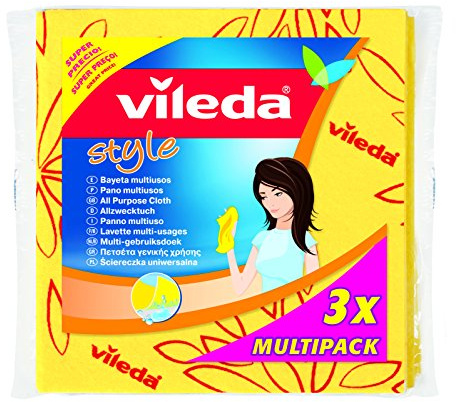 Vileda 142078 - Bayeta smarilla style (3 unidades) - [Pack de 5]