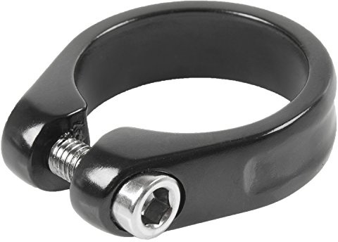 Eigenmarke Fahrrad Sitzrohr Klemme Schelle Alu 31,8 mm Sattelklemme Rohrschelle Aluminium (31,8 mm schwarz)